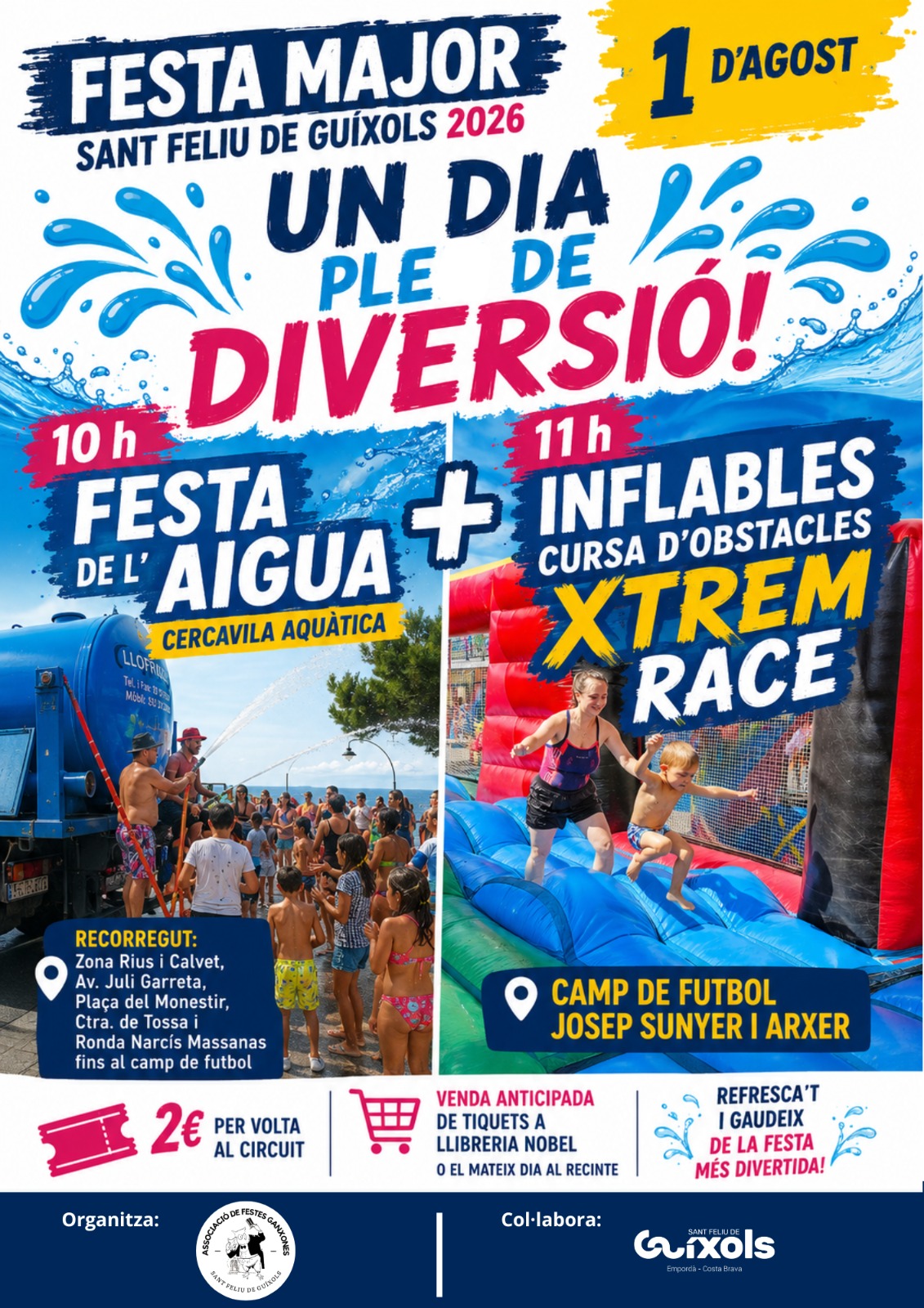 Sant Feliu de Guíxols programa una cercavila aquàtica i inflables l'1 d'agost