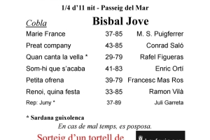 Programació de l'Agrupació Amics de la Sardana de Sant Feliu de Guíxols